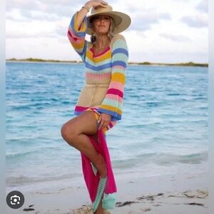 VICI x caitlyn colorful beach coverup